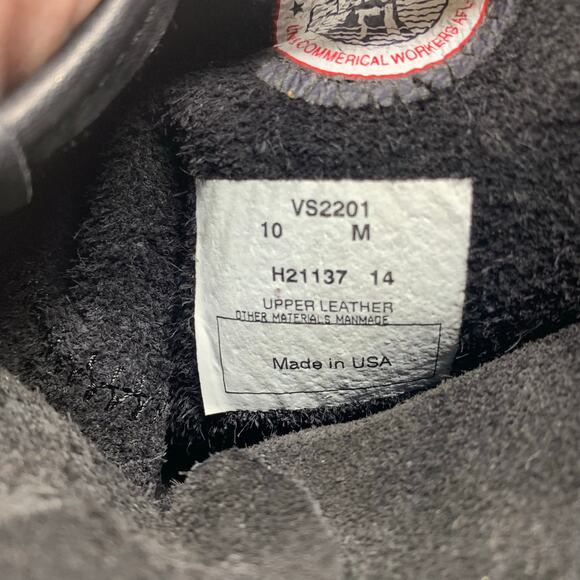 Walk Overs Vintage Union Made USA Women 10 Moto Biker Boots Slouch Black Leather - Picture 3 of 8